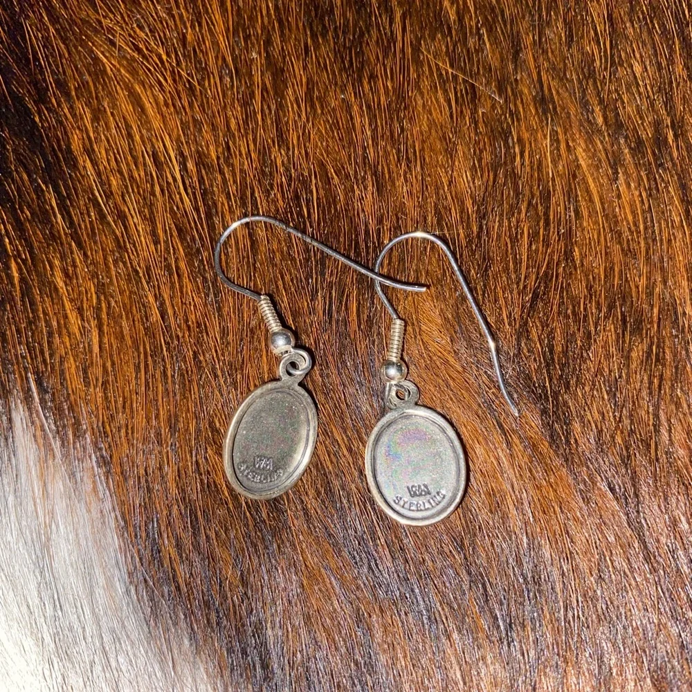 Genuine turquoise necklace and earrings set - Picture 2 of 2